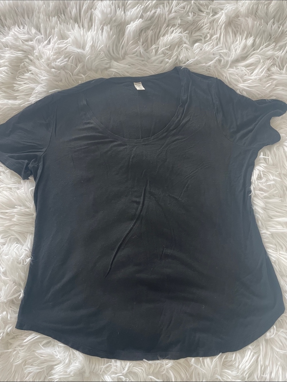 Old Navy Black Scoop Neck Short Sleeve Tee